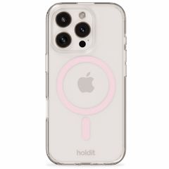 Holdit Coque MagSafe iPhone 16 Pro - Rose / Transparent