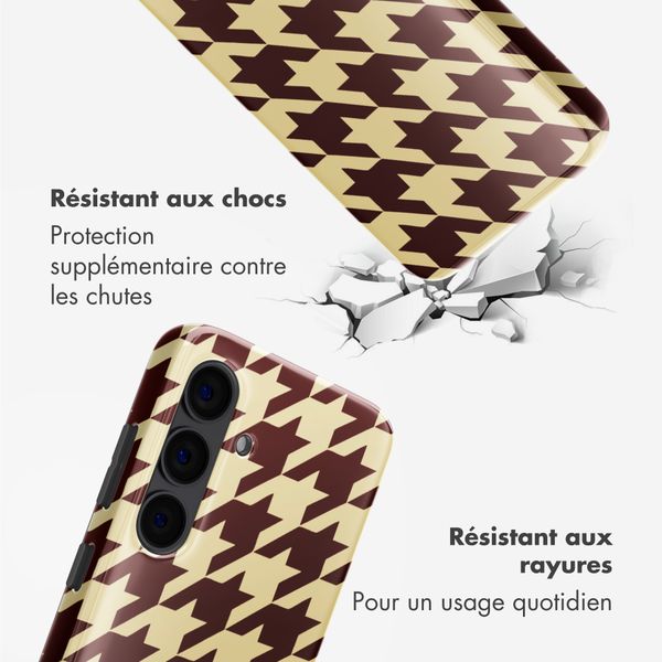 Selencia Coque arrière Vivid Samsung Galaxy S24 - Pied-de-Poule