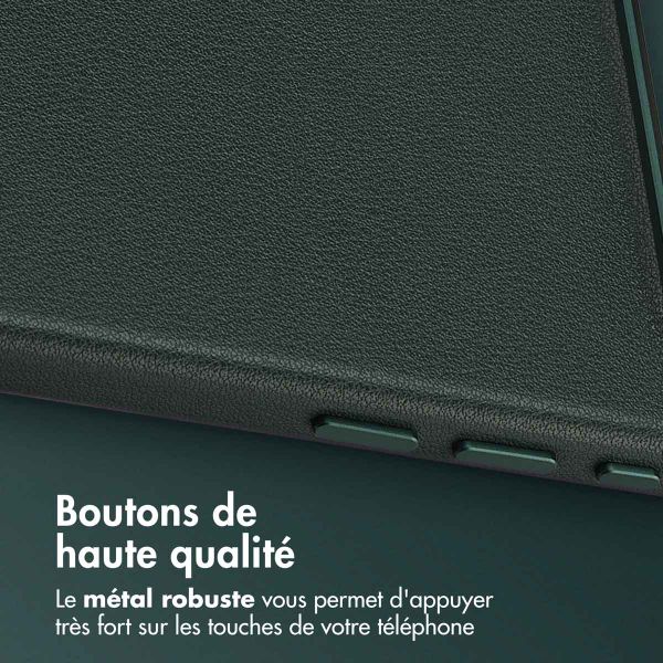 Accezz Coque arrière en cuir avec MagSafe Apple iPhone Air - Cedar Green