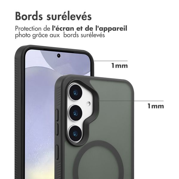 Accezz Coque Givrée Robuste avec MagSafe Samsung Galaxy S25 Plus - Noir