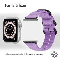 imoshion Bracelet en nylon Apple Watch Series 1-9 / SE - 38/40/41 mm / Series 10 - 42 mm - Violet