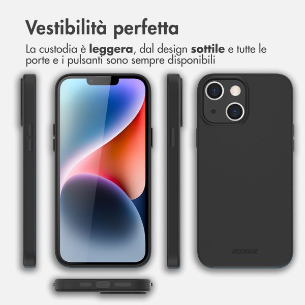 Accezz Leather Backcover avec MagSafe Apple iPhone 14 Plus - Noir