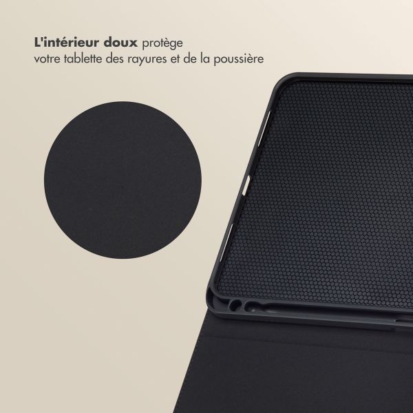 Selencia Coque tablette Sabi avec imprimé léopard Apple iPad 11 (2025) 11 pouces A16 / iPad 10 (2022) 10.9 pouces - Midnight Black
