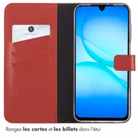 Selencia Étui portefeuille en cuir véritable Samsung Galaxy A17 - Rouge