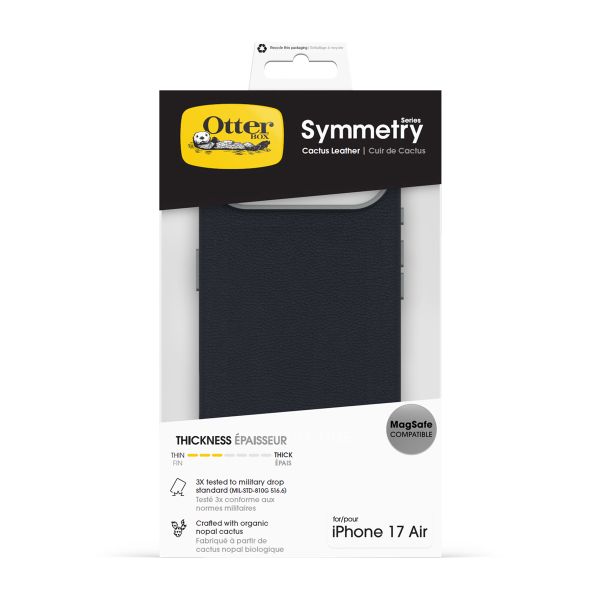 OtterBox Coque en cuir de cactus Symmetry MagSafe Apple iPhone Air - Riverside Blue