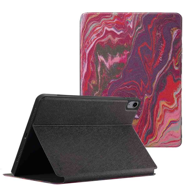 Selencia Coque tablette Vivid Apple iPad Air 11 pouces (2026) M4 / (2025) M3 / (2024) M2 / Air 5 (2022) / Air 4 (2020) - Marble Plum