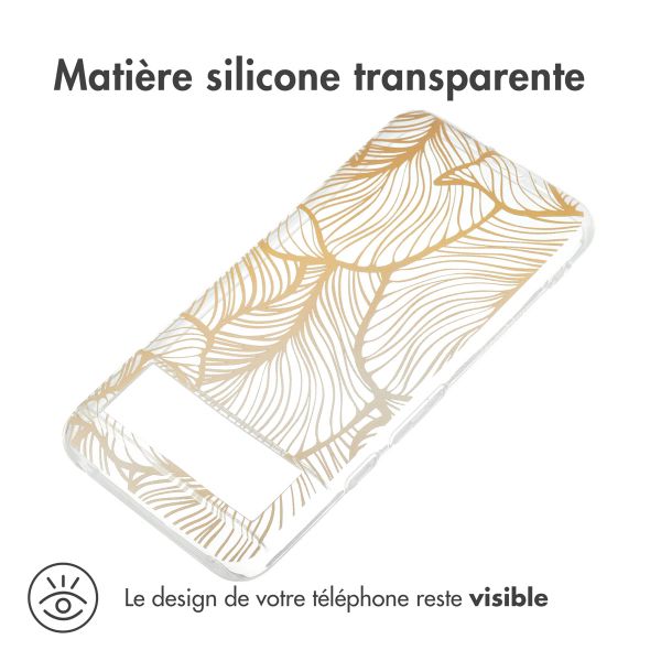 imoshion Coque Design Google Pixel 8 - Golden Leaves Transparent