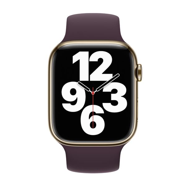 Apple Bracelet Boucle unique en Silicone Apple Watch | 44/45/46/49 mm - Taille 4 - Dark Cherry