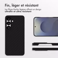 Accezz Coque Kevlar MagSafe Samsung Galaxy S25 Plus - Noir