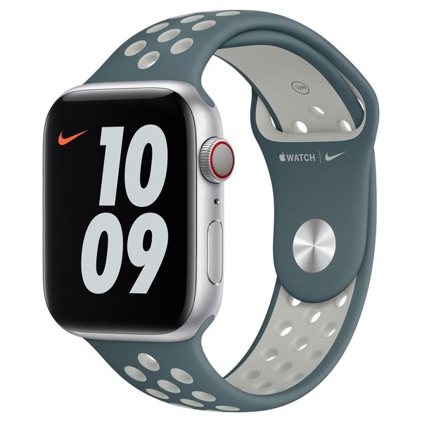 Apple Nike Sport Band Apple Watch Series 1 à 9 / SE (38/40/41 mm) | Series 10 (42 mm) - Hasta/Light Silver