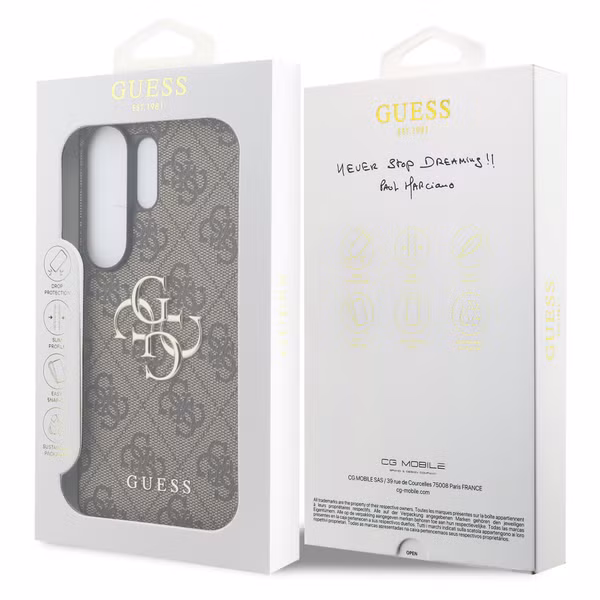 Guess Coque 4G Metal Logo Backcover Samsung Galaxy S26 Ultra - Marron