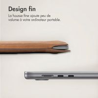 Accezz Leather Pochette ordinateur Apple MacBook 15 pouces - Cognac
