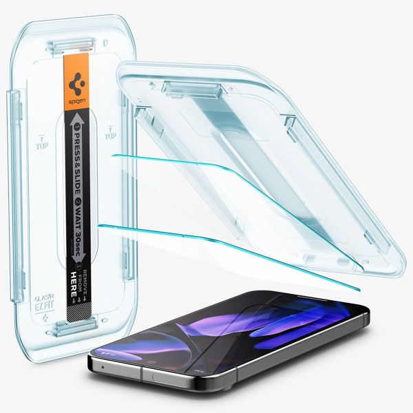 Spigen Protection d'écran en verre trempé GLAStR Fit + Applicator Google Pixel 9 / 9 Pro