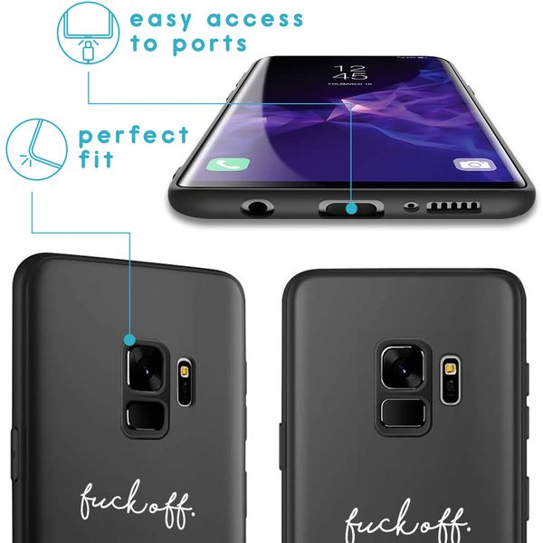 imoshion Coque Design Samsung Galaxy S9 - Fuck Off - Noir