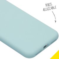 Accezz Coque Liquid Silicone Apple iPhone X / Xs - Sky Blue