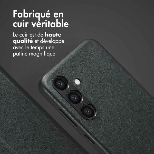 Accezz Étui de télephone portefeuille en cuir 2-en-1 avec MagSafe Samsung Galaxy S24 - Onyx Black