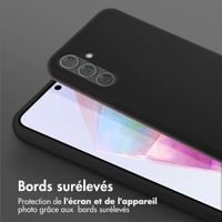 Selencia Coque silicone avec cordon amovible Samsung Galaxy A35 - Noir