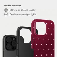 Selencia Coque arrière Vivid Apple iPhone 16 Pro Max - Happy Dots Burgundy