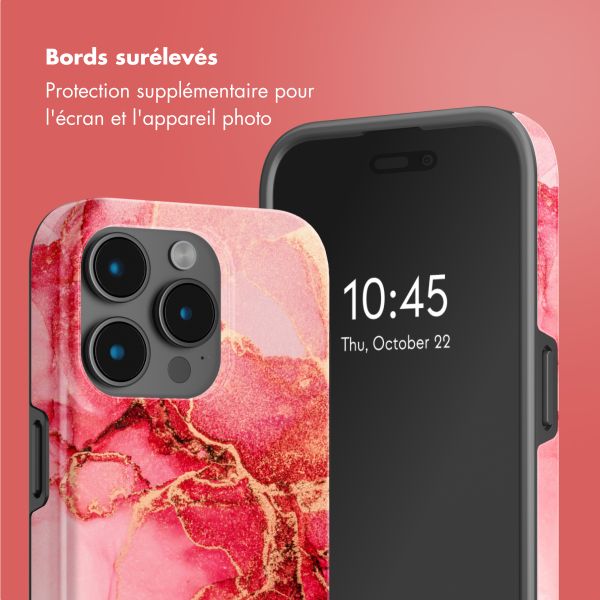 Selencia Coque arrière Vivid Tough avec MagSafe iPhone 15 Pro Max - Rosy Marble