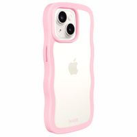 Holdit Coque Wavy Apple iPhone 13/14/15/16e - Transparent / Pink