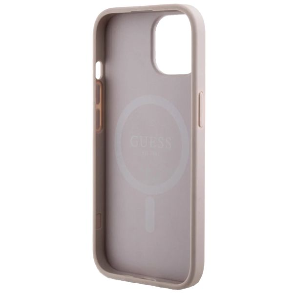 Guess Coque 4G Metal Logo MagSafe Apple iPhone 15 - Rose