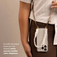 Selencia Ensemble de cordons pour téléphone avec perles et coquillages - Beige