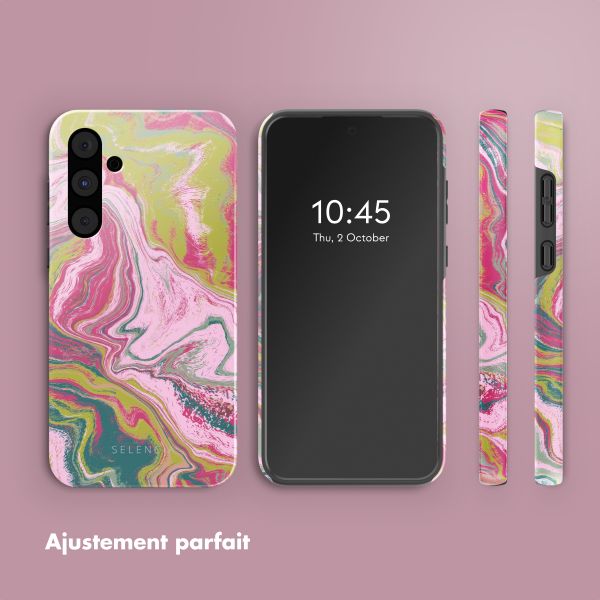 Selencia Coque arrière Vivid Samsung Galaxy A55 - Marble Pink
