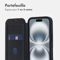 imoshion Bookcase transparente avec MagSafe Apple iPhone 16 - Noir
