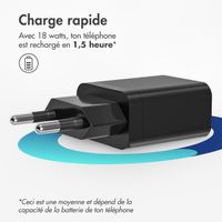 imoshion Adaptateur secteur 18 watts | USB-A - Noir