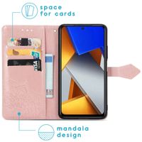 imoshion Etui de téléphone portefeuille Mandala Xiaomi Poco M4 Pro 5G - Rose Dorée