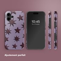 Selencia Coque arrière Vivid avec MagSafe Apple iPhone 16 - Stars Plum Lilac