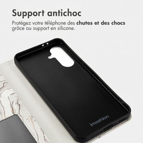 imoshion Étui de télephone portefeuille Design Samsung Galaxy A36 - Sandy Marble