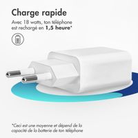 imoshion Adaptateur secteur 18 watts | USB-A - Blanc