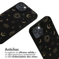 imoshion Coque design en silicone avec cordon Apple iPhone 14 Plus - Sky Black