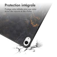 imoshion Coque tablette Design Trifold Apple iPad Mini 7 (2024) / iPad Mini 6 (2021) - Black Marble