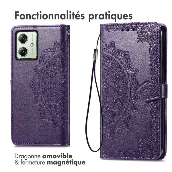 imoshion Etui de télephone Mandala Motorola Moto G54 - Violet
