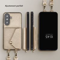 Selencia Coque de télephone Sera avec cordon et porte-cartes enveloppe Samsung Galaxy A37 (5G) - Champagne