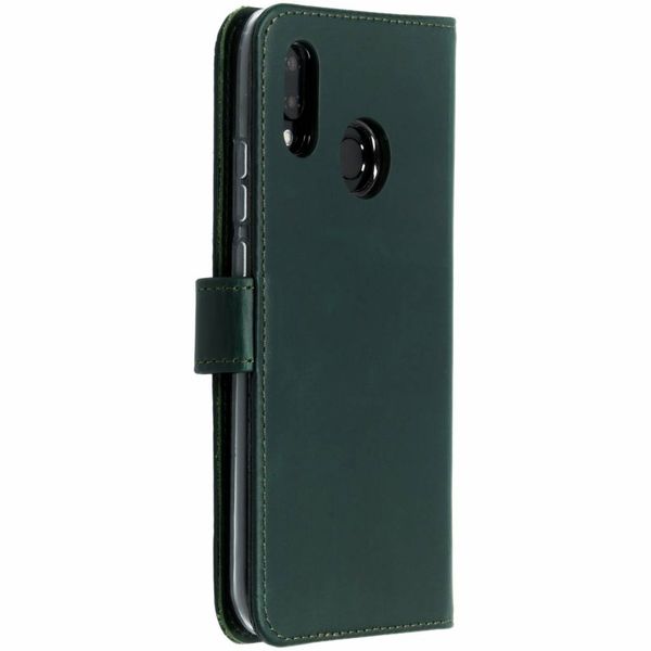 Selencia Étui portefeuille en cuir véritable Huawei P20 Lite - Vert
