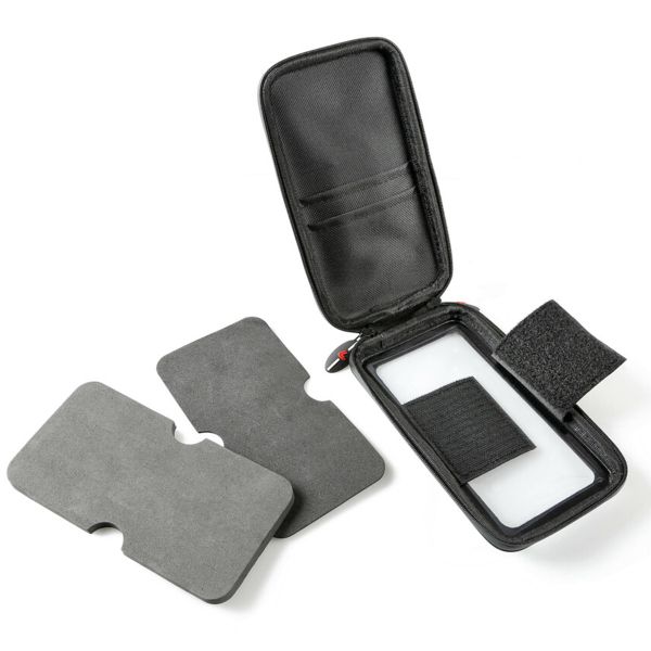 Lampa Support de téléphone scooter - Résistant aux éclaboussures - Fixation posurur rétroviseur et pare-brise - Noir