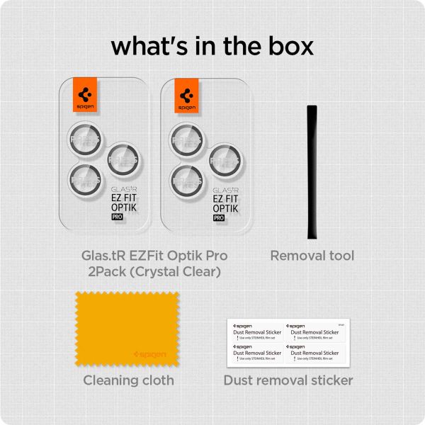 Spigen Glas.tR EZFit Optik Lens Protector 2 pack Apple iPhone 15 Pro / 15 Pro Max