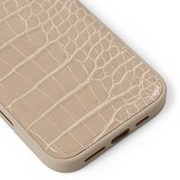 iDeal of Sweden Coque Vegan Leather Apple iPhone 16 Pro - Warm Beige Croco