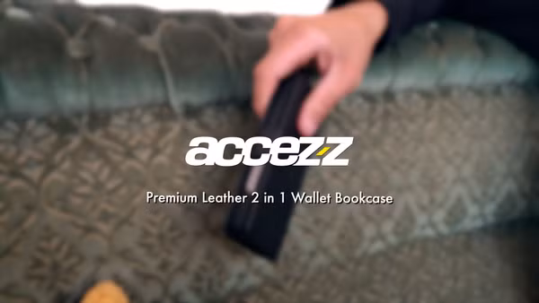 Accezz Étui de téléphone portefeuille en cuir de qualité supérieure 2 en 1 Samsung Galaxy S22 - Noir