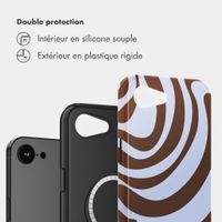 Selencia Coque arrière Vivid avec MagSafe Apple iPhone 17e / 16e - Dream Swirl Chocolate