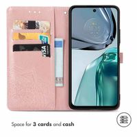 imoshion Etui de téléphone portefeuille Mandala Motorola Moto G62 - Rose Dorée