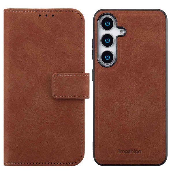 imoshion Etui de télephone luxe 2-en-1 amovible Samsung Galaxy S25 - Marron