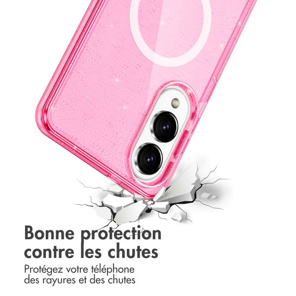 imoshion Coque Pailletée avec MagSafe Samsung Galaxy S25 Edge - Rose