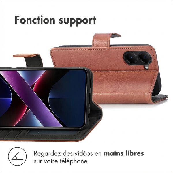 imoshion Étui de télephone portefeuille de luxe Xiaomi Poco X7 Pro - Marron