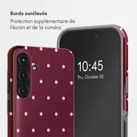 Selencia Coque arrière Vivid Samsung Galaxy S25 FE - Happy Dots Burgundy