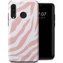 Selencia Coque arrière Vivid Huawei P30 Lite - Colorful Zebra Old Pink