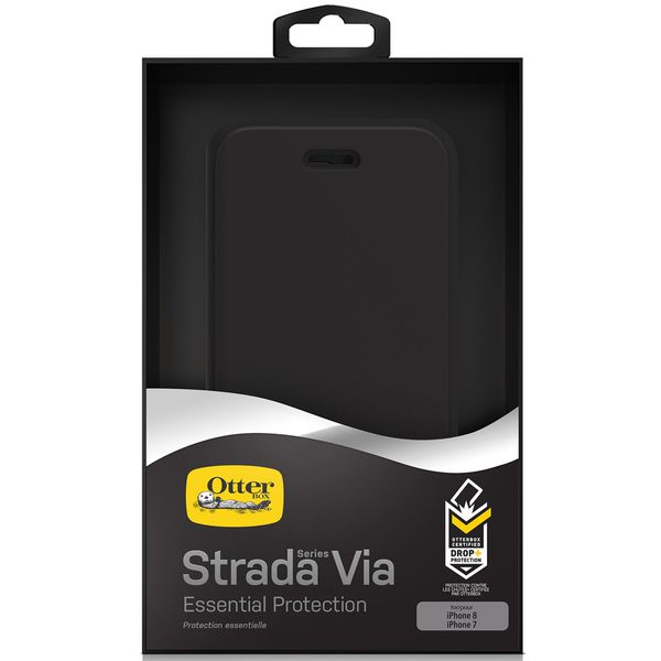 OtterBox Étui à rabat Strada Via iPhone SE (2022 / 2020) / 8 / 7 - Noir